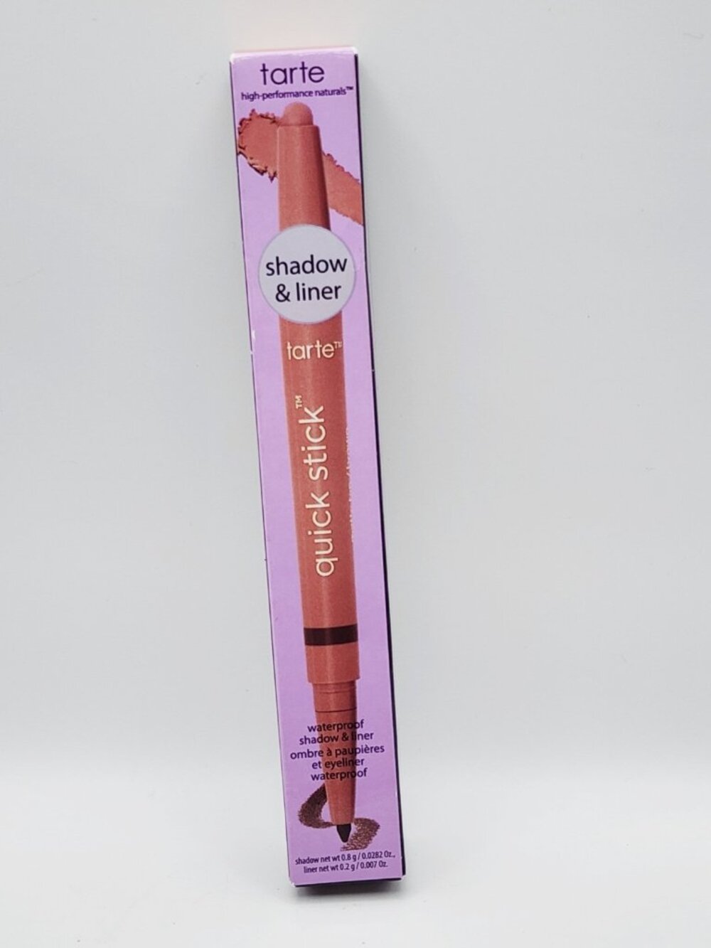 Tarte Quick Stick Waterproof 2-in-1 Shadow & Line Eyeliner Matte Tan/ Brown NIB